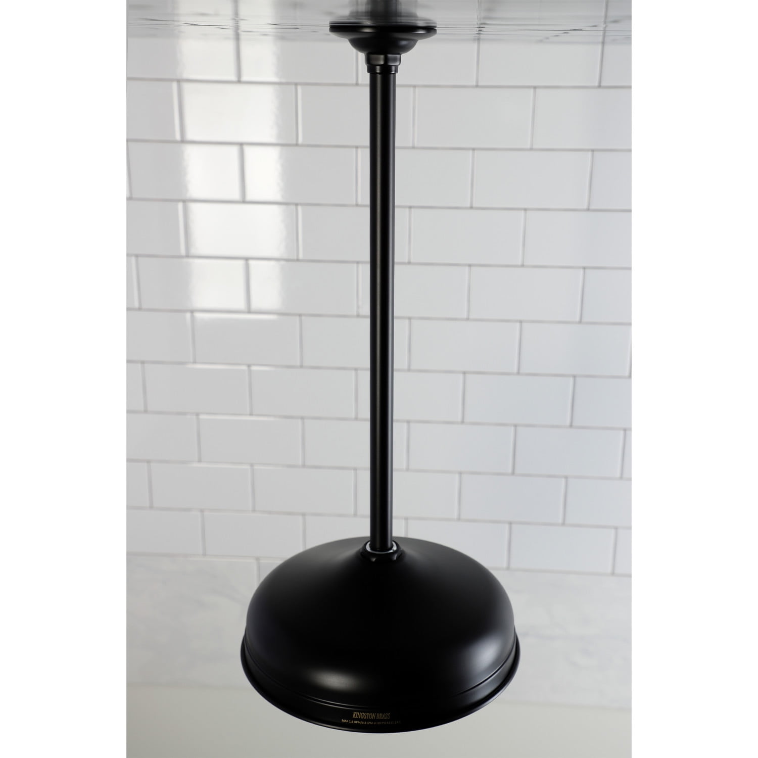 Kingston Brass K225K20 10" Showerhead with 17" Ceiling Mounted Shower Arm, Matte Black