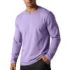 thumbnail image 5 of Men's Classic Crew Neck Long Sleeve T-Shirt Solid Color Soft Cotton Basic Pullover Casual Fall Layering Plain Top, 5 of 5