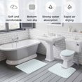 thumbnail image 5 of Aqua Spring Floral Bath Mat 3 Piece Bathroom Rug Set, Summer Botanical Watercolor Non Slip Bath Rug Contour Mat and Toilet Lid Cover, Absorbent Shower Mats Soft Bath Rugs and Mats Sets, 5 of 8