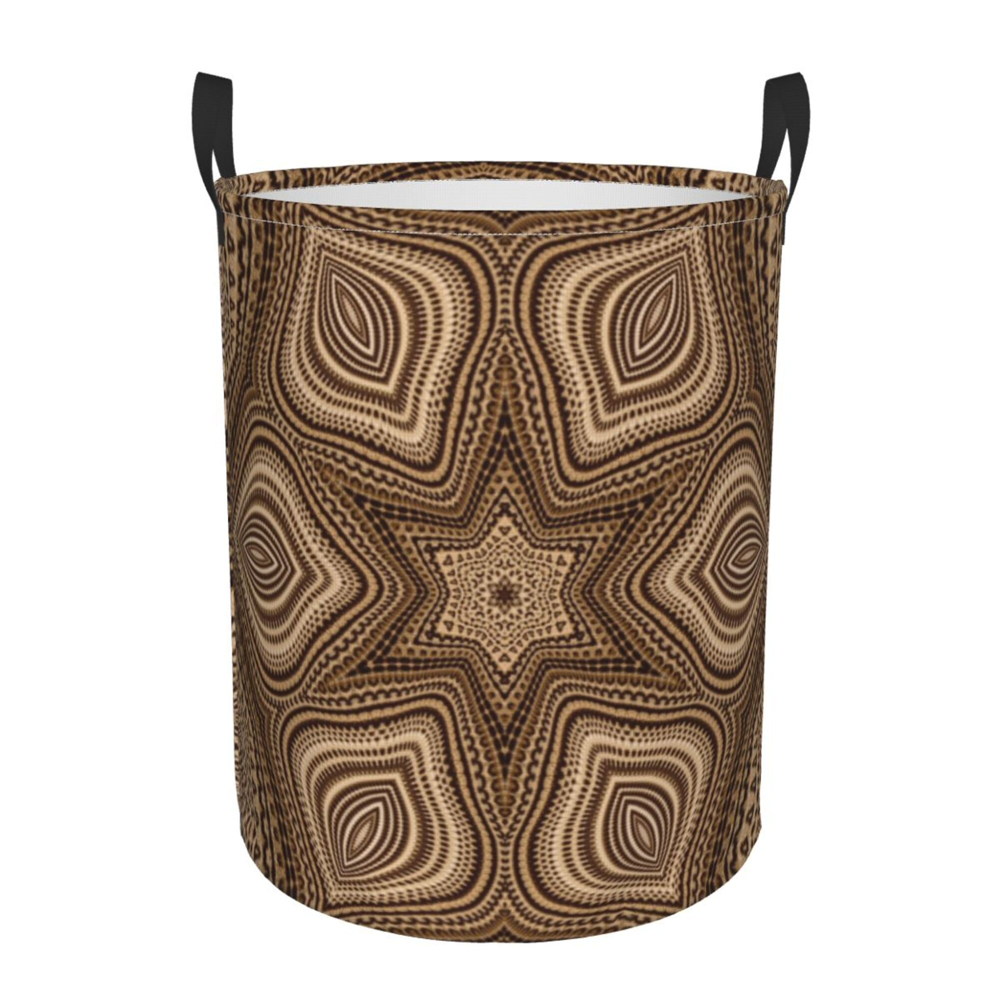 Symmetry Twirl Spiral Abstract Laundry Basket Organizer Collapsible, Bathroom Dirty Clothes