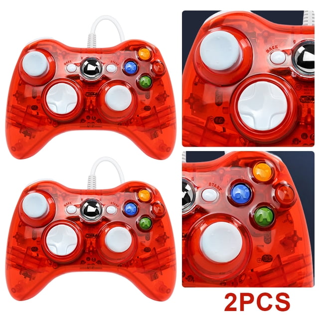 Controlador XBOX360 Hugtrwg Con Cable Color Neutro Y Transparente