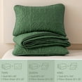 thumbnail image 2 of Whale Flotilla 2-Piece Twin Quilt Set, Soft Embossed Bedding Set, Lightweight Bedspread Coverlet with Damask Vintage Pattern, Reversible Bed Cover for All Seasons, Sage Green, 2 of 7