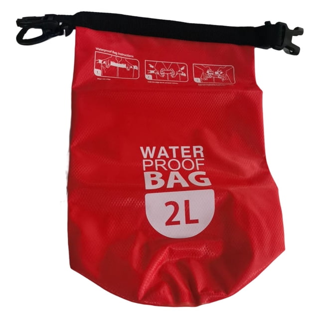 Maytalsory Sac Sec d'Extérieur Double Sac à Main Léger Sacs de Rangement pour Bateau Randonnée Rafting Plongée Canotage Accessoires de Sports Nautiques Gris Camouflage 2L Sans Bretelles 1 Ensemble