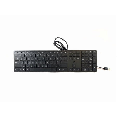 HP Desktop 320K Slim Wired Black USB QWERTY (Standard) English Keyboard Windows 11 Windows 10 L96909-001 L96909001 9SR37UTABA 194721888051 HSA-C001K