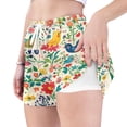 thumbnail image 4 of FORMRS Womens Swim Shorts Mesh Liner Quick Dry Casual Beach Board Bottom with Pockets, Sizes S-2XL, Cartoon Animals, 4 of 9