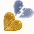 thumbnail image 1 of Pendant Silicone Molds Resin Casting Molds For UV Resin Epoxy Resin Jewelry Making Heart White 46x34x5.5mm Hole: 3x4mm & 6x7mm 2pcs/set, 1 of 7