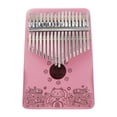 thumbnail image 3 of Kalimba de 17 tonos en rosa con diseño de gato de la suerte, incluye martillo de afinación y paño de limpieza, ideal para niños y adultos amantes de la música., 3 of 7
