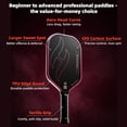 thumbnail image 6 of USAPA Approved Carbon Fiber Pickleball Paddles(16mm) Sandblasted Surface T700 Pickle Ball Rackets for All Skill Level Bubble, 1 Paddle, 2 Balls, 6 of 12