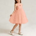 thumbnail image 1 of Pounoo Womens Sundresses Halter Neck Rose Decor Tulle Skirt Lightweight Sweet Style (For Small Wearers) Gift, 1 of 5