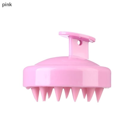 Soft Handheld Brush Comb Hair Cleaning Silicone Scalp Massager Dandruff Bath Removal Shower Dandruff Shampoo Hair Brush PINK