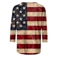 thumbnail image 7 of Conairie Women Patriotic T Shirts 3/4 Sleeve Crew Neck Loose 4th of July Shirt With American Falg Print Summer Trendy Casual Tops Red XXL, 7 of 7