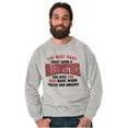 thumbnail image 4 of Grandpa's Had Enough Grandfather Joke Men's Big & Tall Crewneck Sweatshirt Brisco Brands 2X, 4 of 5