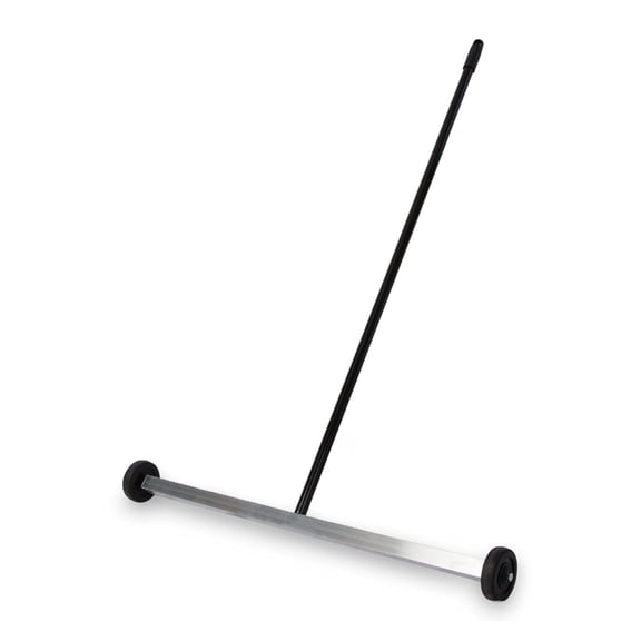 Magnet Sweeper, 27” Wide Push-Type Mini Magnetic Broom with Wheels, Industrial Pick-Up Tool for , Screws, and Metal Debris, 07265