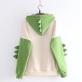 thumbnail image 3 of jsaierl Cartoon Dinosaur Hoodies for Teen Girls Women Drawstring Hooded Sweatshirts Raglan Long Sleeve Pullover Tops, 3 of 6