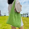 thumbnail image 3 of Kukuzhu Large Knit Tote Bag for Women Stylish Crochet Shoulder Bag Hobo Bag for School Travel, 3 of 4