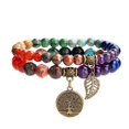 thumbnail image 1 of Pulsera de cristal curativo LzGUNGY para mujer con piedras preciosas naturales 6,3 pulgadas, 1 of 4