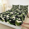 thumbnail image 3 of Feelyou Green Camouflage Teens Twin Sheet Sets, Hunting Duck Deer Twin Fitted Sheet, Rustic Jungle Wildlife Flat Sheet, Luxury Bedroom Decor, 3 Pieces, 3 of 7