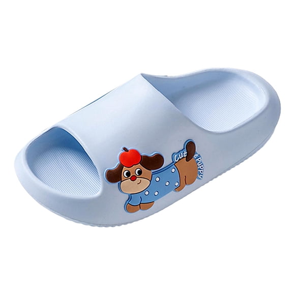 Zshosam Kid Slide Filles Mignonnes Pantoufles à Enfiler Sandales Élégantes pour Tout-Petits et Enfants Taille 12,5,(Bleu Pâle Petits Enfants 12,5)