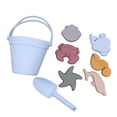 thumbnail image 3 of Juguetes de playa para niños, juguetes de arena de silicona para niños, ideales para el jardín, viajes y cumpleaños. Azul claro, 3 of 9