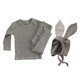 thumbnail image 1 of Traje para niños, abrigo base para niños, pijamas para el hogar de primavera y otoño para bebés （gris）, 1 of 5