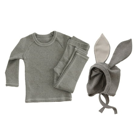 

Children s wear suit children s base coat baby spring and autumn home clothes pajamas（grey）