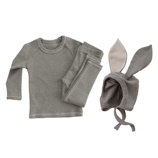 Traje para niños, abrigo base para niños, pijamas para el hogar de primavera y otoño para bebés (gris)