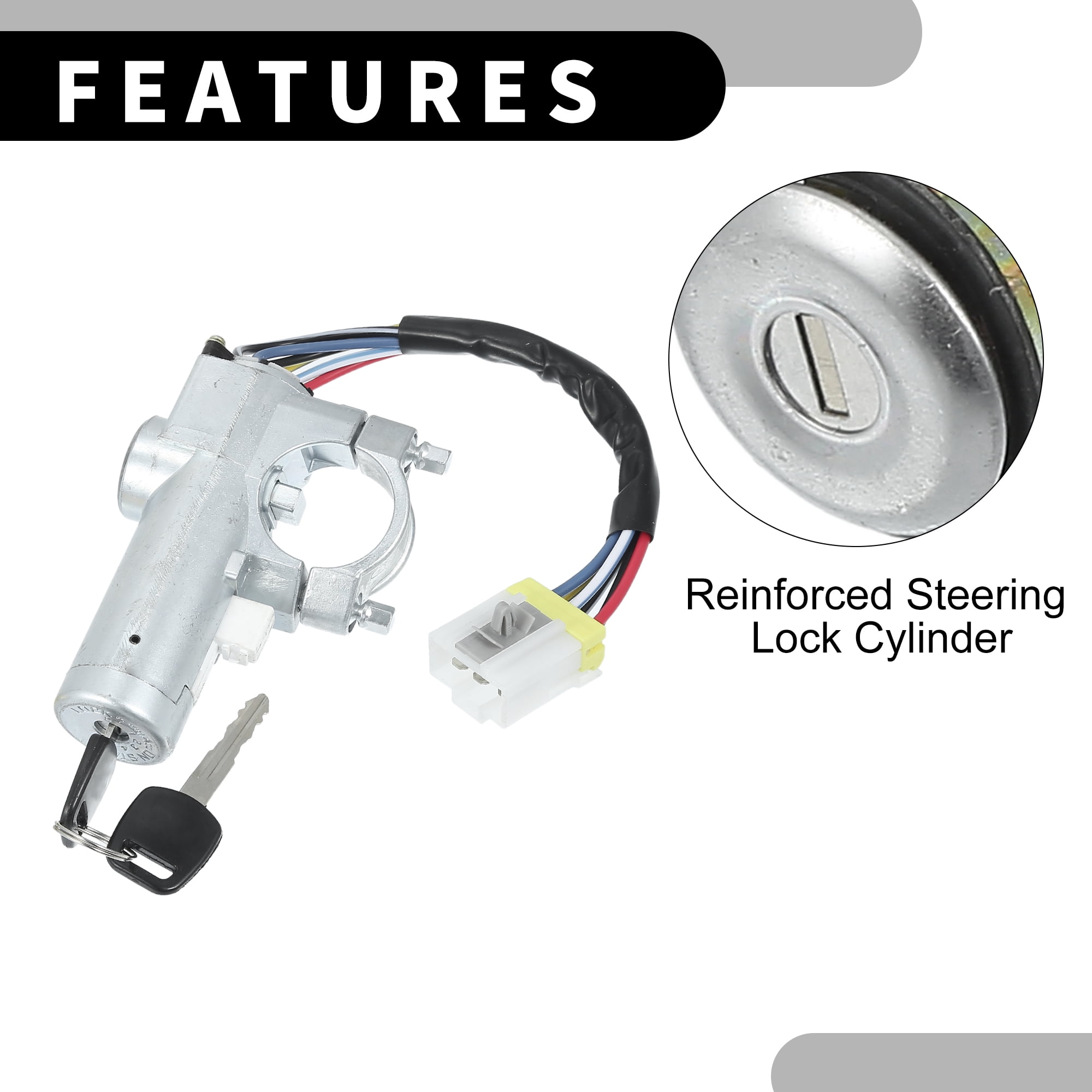 Unique Bargains Ignition Lock Cylinder W/ Keys Car Ignition Switch Lock No.D87004S100
