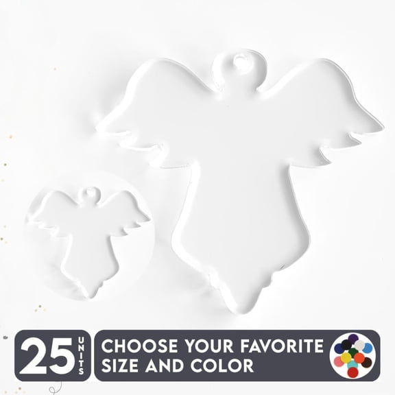 25 Units Acrylic Keychains Angel Daniel 1/8" Thick – Clear or Solid Color – (Size 2.5") Made in USA