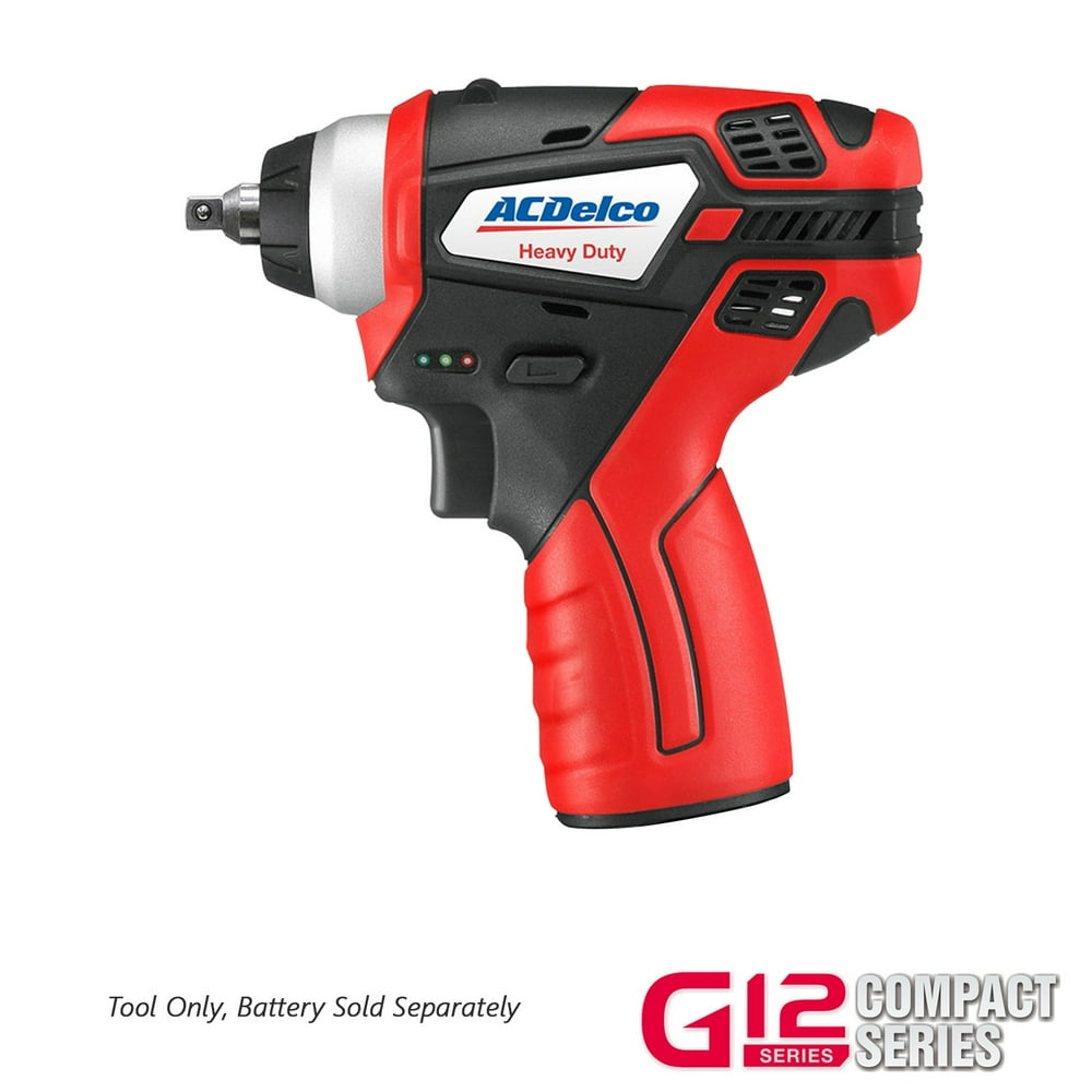 ACDelco G12 Compact 12V Liion Cordless 1/4" Impact Wrench, 80 ftlbs