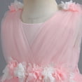 thumbnail image 4 of IBTOM CASTLE Toddler Flower Girls Tulle Dress Sleeveless Princess Tutu Dress Birthday Party Wedding Pageant Gown 9-12 Months Pink, 4 of 8
