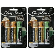 Chapstick Coffee Collection including Vanilla Latte, Caramel Macchiato and Mint Mocha Pack of 2 (6 Sticks Total)