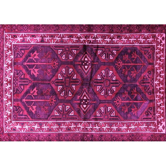Ahgly Company Indoor Rectangle Persian Pink Traditional Area Rugs, 2' x 4'
