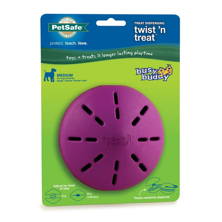 PetSafe Busy Buddy Twist 'n Treat Dispensing Dog Toy - Medium,Purple,Large  Breeds