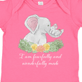 thumbnail image 4 of Inktastic I Am Fearfully and Wonderfully Made Elephants and Flowers Boys or Girls Baby Bodysuit, 4 of 5