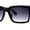 Shiny Black - Smoke, variant on Mens Classy Moulded Thick Horn Rim Rectangle Fashion Sunglasses Shiny Solid Black
