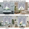 thumbnail image 3 of Blue Purple Boho Swag Valances for Windows 2 Pack, Kitchen Window Curtains 36 Inch Length, Vintage Abstract Art Floral Ethnic Tribe Privacy Swag Curtains for Living Room/Bathroom 36"x36", 3 of 8