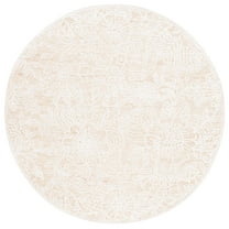 SAFAVIEH Precious Charla Quatrefoil Area Rug, Gold/Ivory, 6' x 6' Round