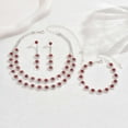 thumbnail image 2 of Rhinestone Bridal Wedding Jewelry Set Silver Crystal Necklace Earrings Bracelet Sets Formal Costume Jewelry for Women and Brides, 2 of 4