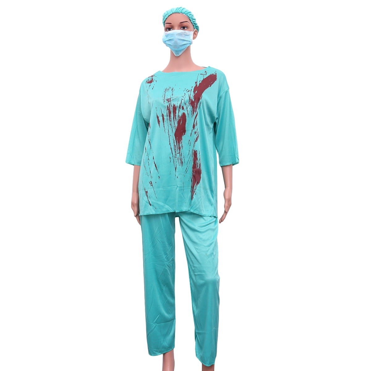 1PC Halloween Adult Performance Props Blood Doctor Plays Costume  Halloween Cosplay Costume Outwear for Women Men