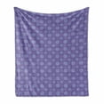 thumbnail image 1 of Oriental Soft Flannel Fleece Throw Blanket, Curlicue and Medallion Motifs in Vibrant Colors, Cozy Plush for Indoor and Outdoor Use, 70" x 90", Blue Violet Lavender Blue, by Ambesonne, 1 of 5