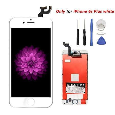 - iPhone 6s Plus LCD Display 3D Touch Screen Digitizer Frame Assembly set for iPhone 6s plus ( White)