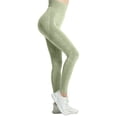 thumbnail image 4 of Stephy Butt Lifting Leggings for Women Gym Tummy Control Compresssion No Front Seam Scrunch Hidden Women's Yoga Pants Green, 4 of 7