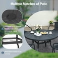 thumbnail image 7 of ELPOSUN 5-Piece Outdoor Patio Dining Set, Patio Dining Chairs & 39.3” Large Round Dining Table with Umbrella Hole, Steel Frame & Rattan Seat, Black/Black, 7 of 7