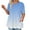 Blue#2, variant on GaThRRgYP Summer Tops for Women Plus Size,Women's Plus Size Fashion Casual Pullover Short Sleeve Round Neck Button Shirt Blouses Pink XXXL