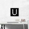thumbnail image 2 of ARTCANVAS Classy Black White Marble Alphabet Letter U Canvas Art Print - Size: 12" x 12" (1.50" Deep), 2 of 9