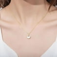 thumbnail image 3 of 14K Gold Real Natural Jade Fortune Lock Necklace, Small Gold Lock Pendant, Elegant Jade Jewelry Gift for Her Good Luck, 3 of 5