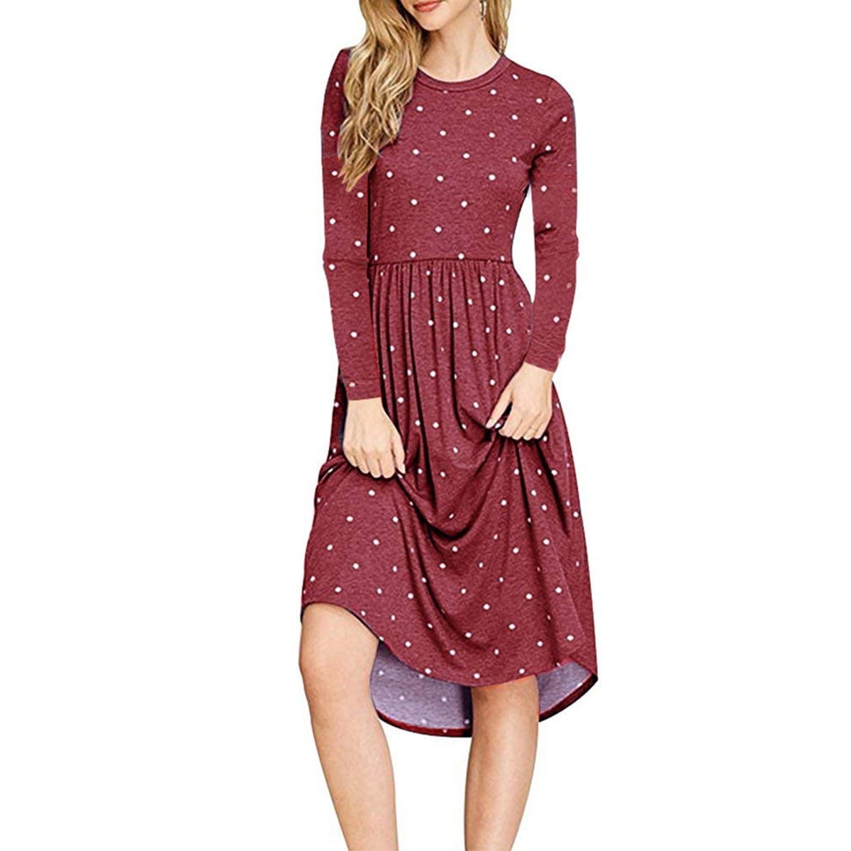 Womens Fall Long Sleeve Dresses 