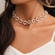 thumbnail image 4 of gargantilla de perlas simuladas,gargantilla de perlas simuladas collar moda mujer,gargantilla preciosa exquisita elegante,niñas cadena corta declaración novias joyería regalos, 4 of 8