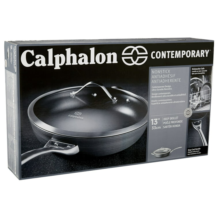Calphalon Premier Hard-Anodized Nonstick 13-Inch Deep Skillet with Lid