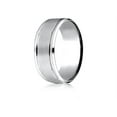 thumbnail image 2 of Benchmark� 14 Karat Yellow Gold 8mm Comfort-fit Drop Bevel Satin Finish Design Wedding Band Ring, 2 of 9